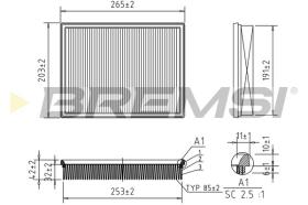 BREMSI FA0400 - FILTRO DE AIRE FORD