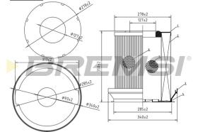 BREMSI FA1623 - FILTRO DE AIRE MERCEDES-BENZ