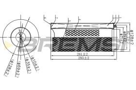 BREMSI FA1665 - FILTRO DE AIRE NISSAN, VW