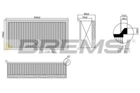 BREMSI FA2340 - FILTRO DE AIRE TOYOTA