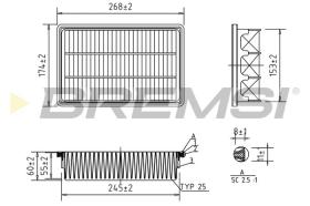 BREMSI FA2341 - FILTRO DE AIRE HYUNDAI