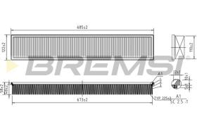 BREMSI FA2343 - FILTRO DE AIRE PORSCHE