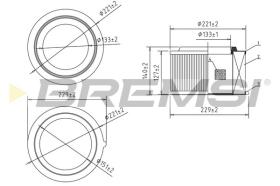 BREMSI FA2347 - FILTRO DE AIRE FORD