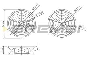 BREMSI FA2348 - FILTRO DE AIRE TOYOTA