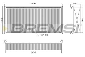 BREMSI FA2393 - FILTRO DE AIRE SSANGYONG