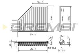 BREMSI FA2395 - FILTRO DE AIRE BMW