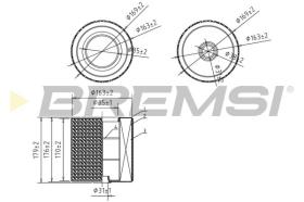 BREMSI FA2402 - FILTRO DE AIRE AUDI