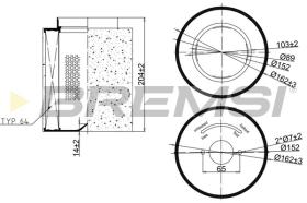 BREMSI FA2405 - FILTRO DE AIRE AUDI