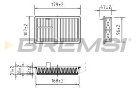 BREMSI FA2412 - FILTRO DE AIRE AIXAM