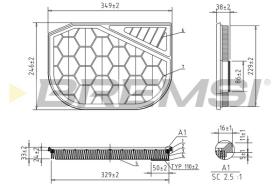 BREMSI FA2477 - FILTRO DE AIRE FIAT, LANCIA