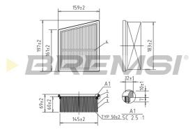 BREMSI FA2552 - FILTRO DE AIRE FORD