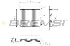 BREMSI FC0167A - FILTRO HABITACULO FIAT, OPEL, PEUGEOT