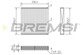 BREMSI FC0899C - FILTRO HABITACULO HONDA