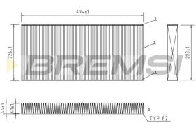 BREMSI FC1522 - FILTRO HABITACULO MERCEDES-BENZ