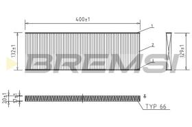 BREMSI FC1525 - FILTRO HABITACULO MAN, MERCEDES-BENZ