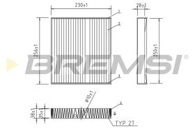 BREMSI FC2553C - FILTRO HABITACULO MERCEDES-BENZ