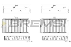 BREMSI FC2555C - FILTRO HABITACULO MERCEDES-BENZ