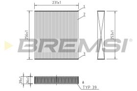 BREMSI FC2562A - FILTRO HABITACULO MERCEDES-BENZ