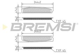 BREMSI FC2578 - FILTRO HABITACULO TOYOTA