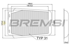 BREMSI FC2595 - FILTRO HABITACULO TOYOTA