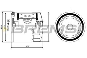 BREMSI FE1497 - FILTRO COMBUSTIBLE GRECAV, MICROCAR