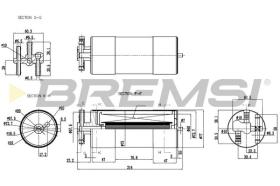 BREMSI FE2349 - FILTRO COMBUSTIBLE AUDI