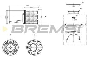 BREMSI FE2439 - FILTRO COMBUSTIBLE AUDI