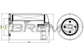 BREMSI FL1425 - FILTRO ACEITE FIAT, IVECO