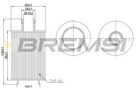 BREMSI FL2570 - FILTRO ACEITE ALFA ROMEO