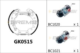 BREMSI GK0515 - JGO.ZAPATAS DE FRENO KIT SMART