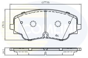 COMLINE CBP23425 - PASTILLAS DE FRENO COMLINE
